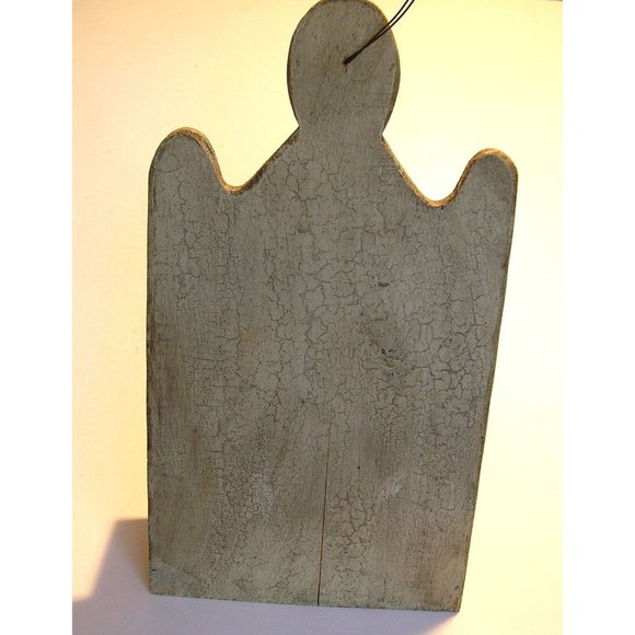 Primitive Hanging Wood Box Feather Tree Design - Picture 3 of 8